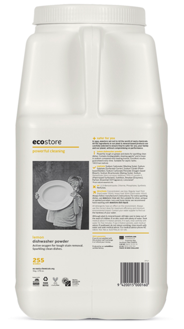 Lemon Dishwasher Powder bulk 5kg